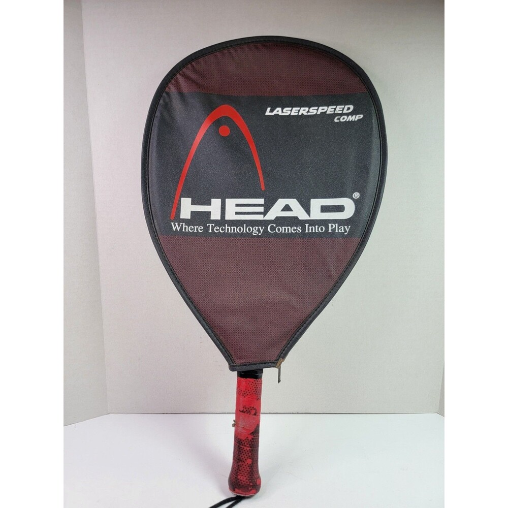 HEAD Laserspeed Comp Racquetball Racquet 3 7/8 Grip With Cover Red Black Used